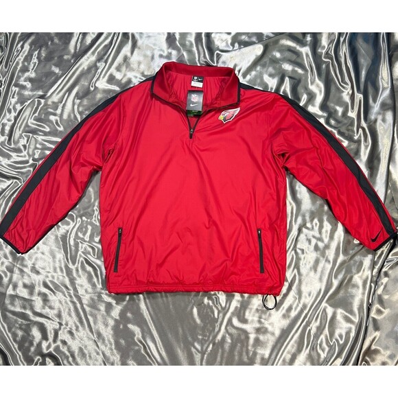 Nike On-Field Arizona Cardinals Men’s L Jacket Red Sideline 1/4 Zip Pullover NFL - Picture 1 of 12